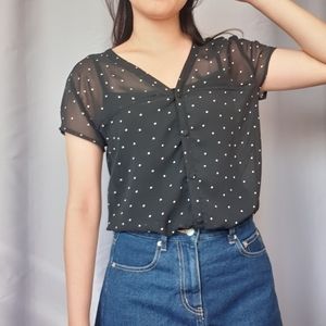 See-through blouse top